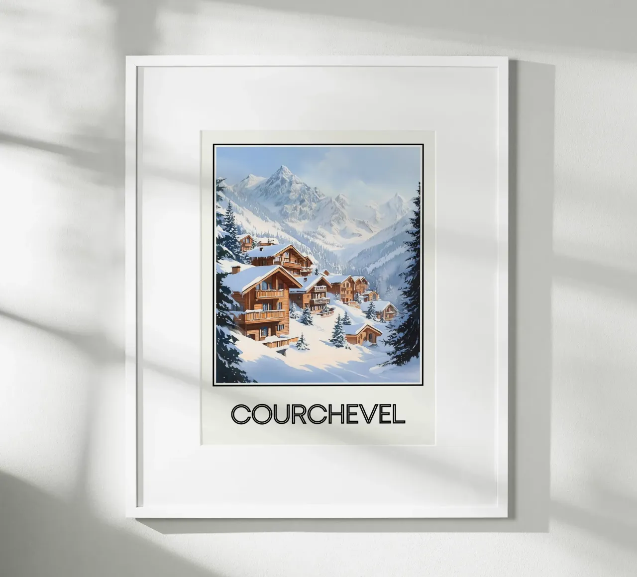 Courchevel poster con telaio in legno da Frame the World
