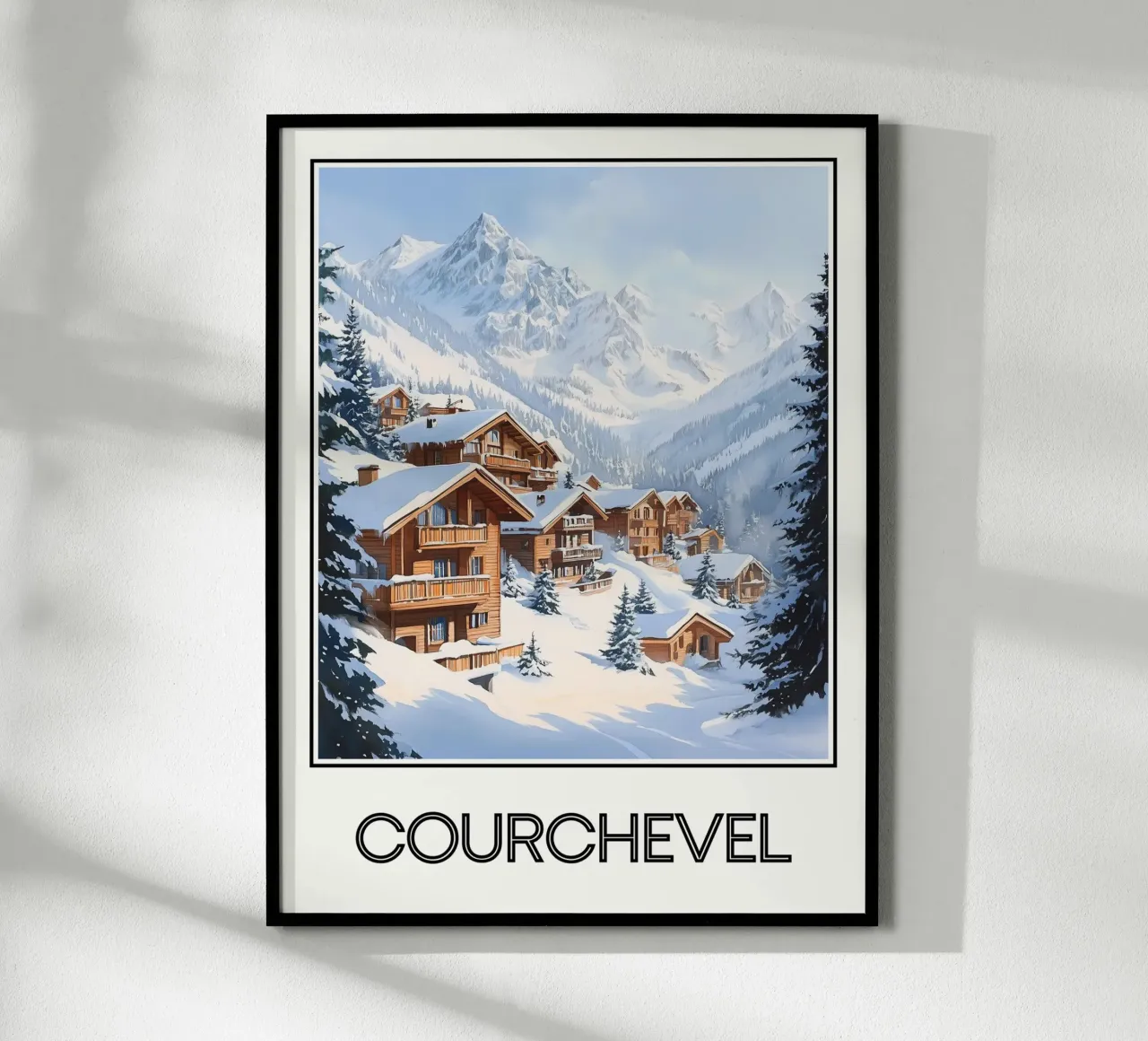 Courchevel poster con telaio in legno da Frame the World