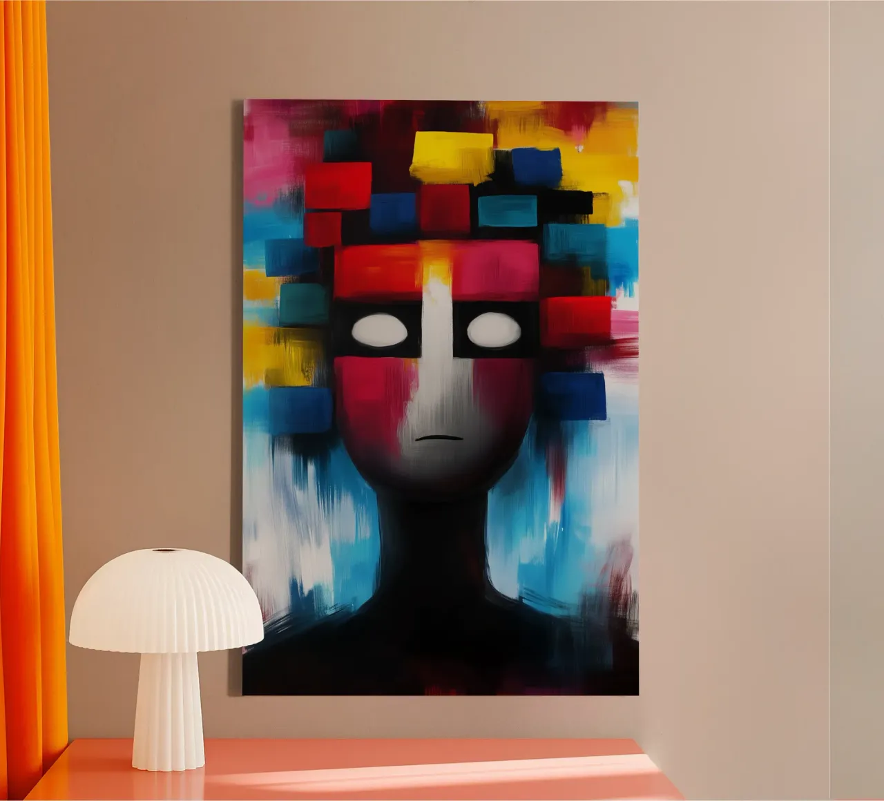 Broken identity in the fragment of colours canvas by melipo-art
