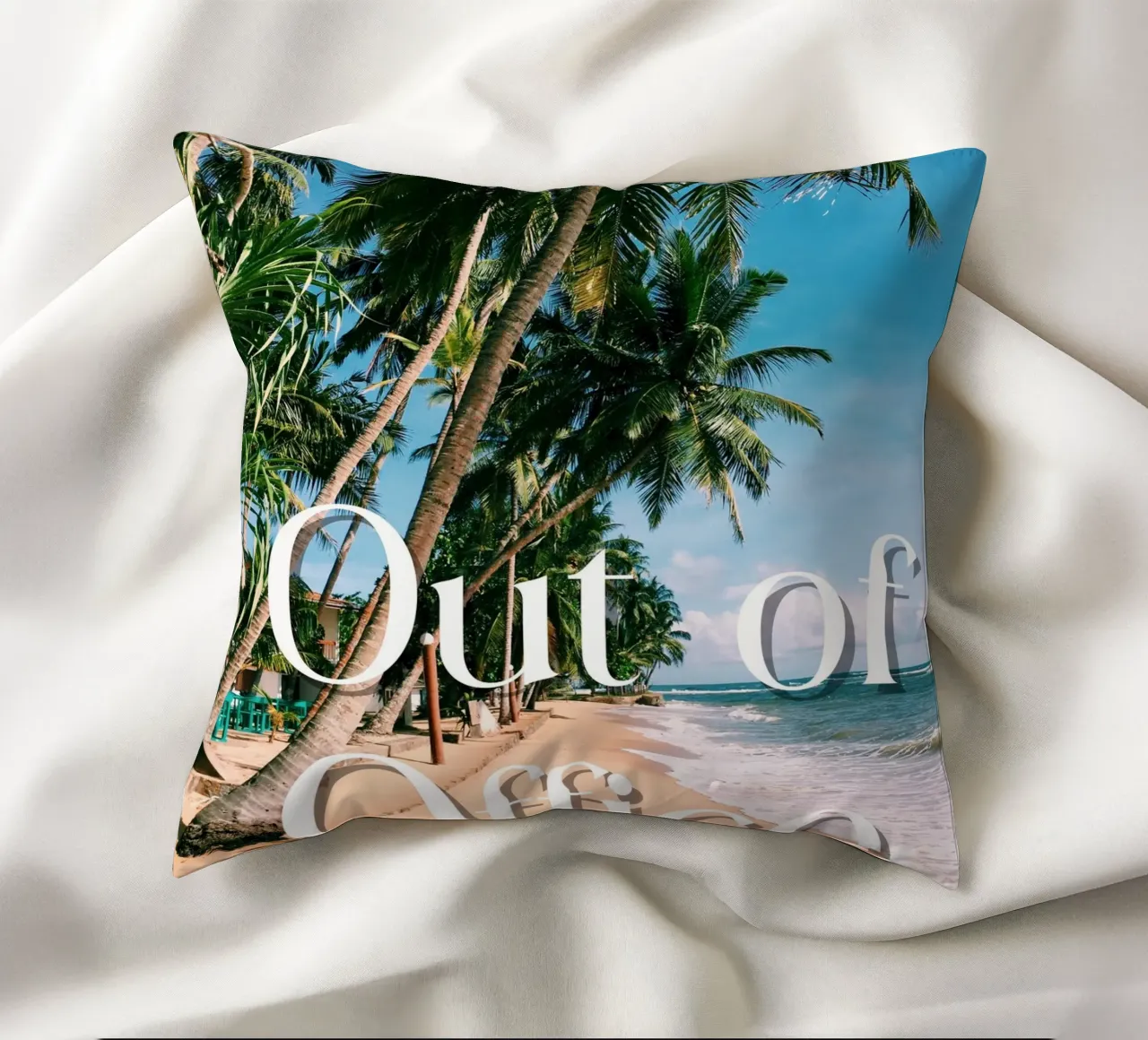 Palm trees Out of Office cuscino da ramosashop