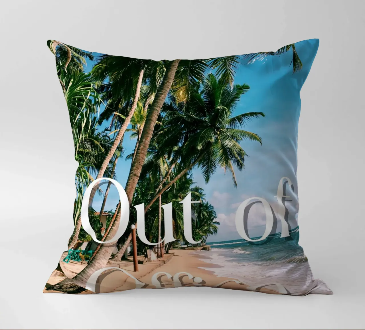 Palm trees Out of Office cuscino da ramosashop