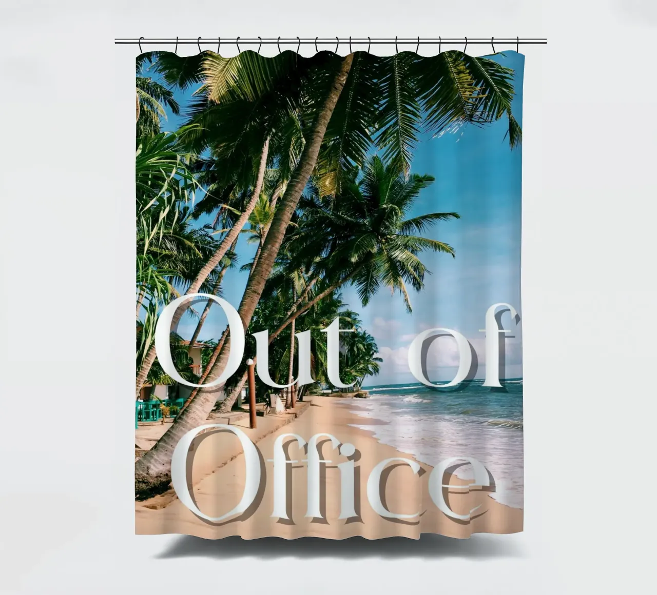 Palm trees Out of Office tenda da doccia da ramosashop