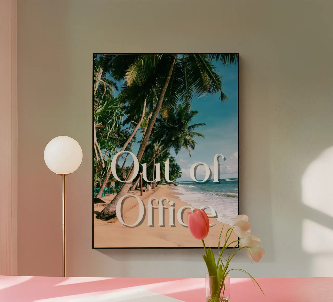 Palm trees Out of Office plexiglass da ramosashop