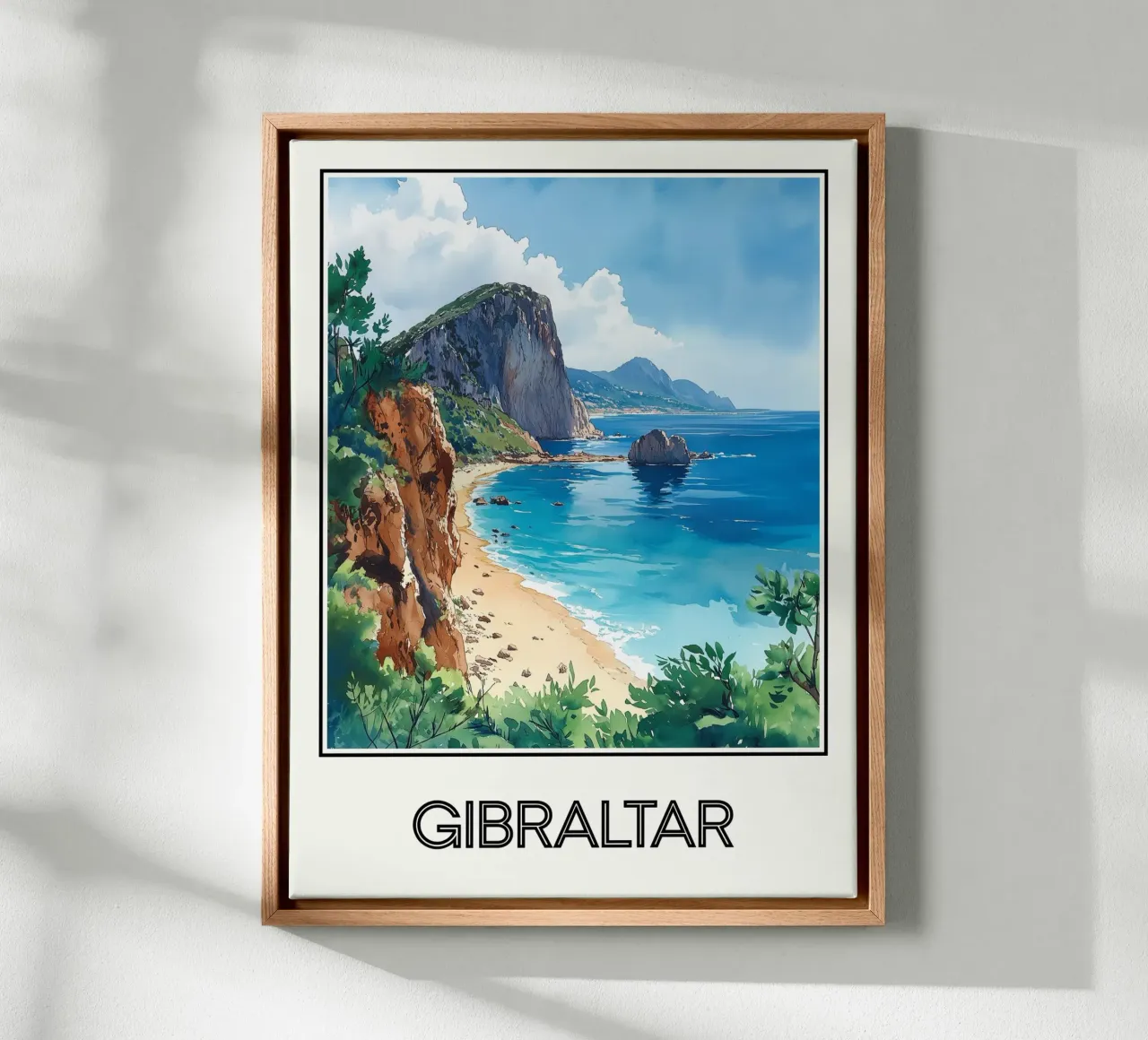 Gibilterra tela con Cornice a cassetta da Frame the World