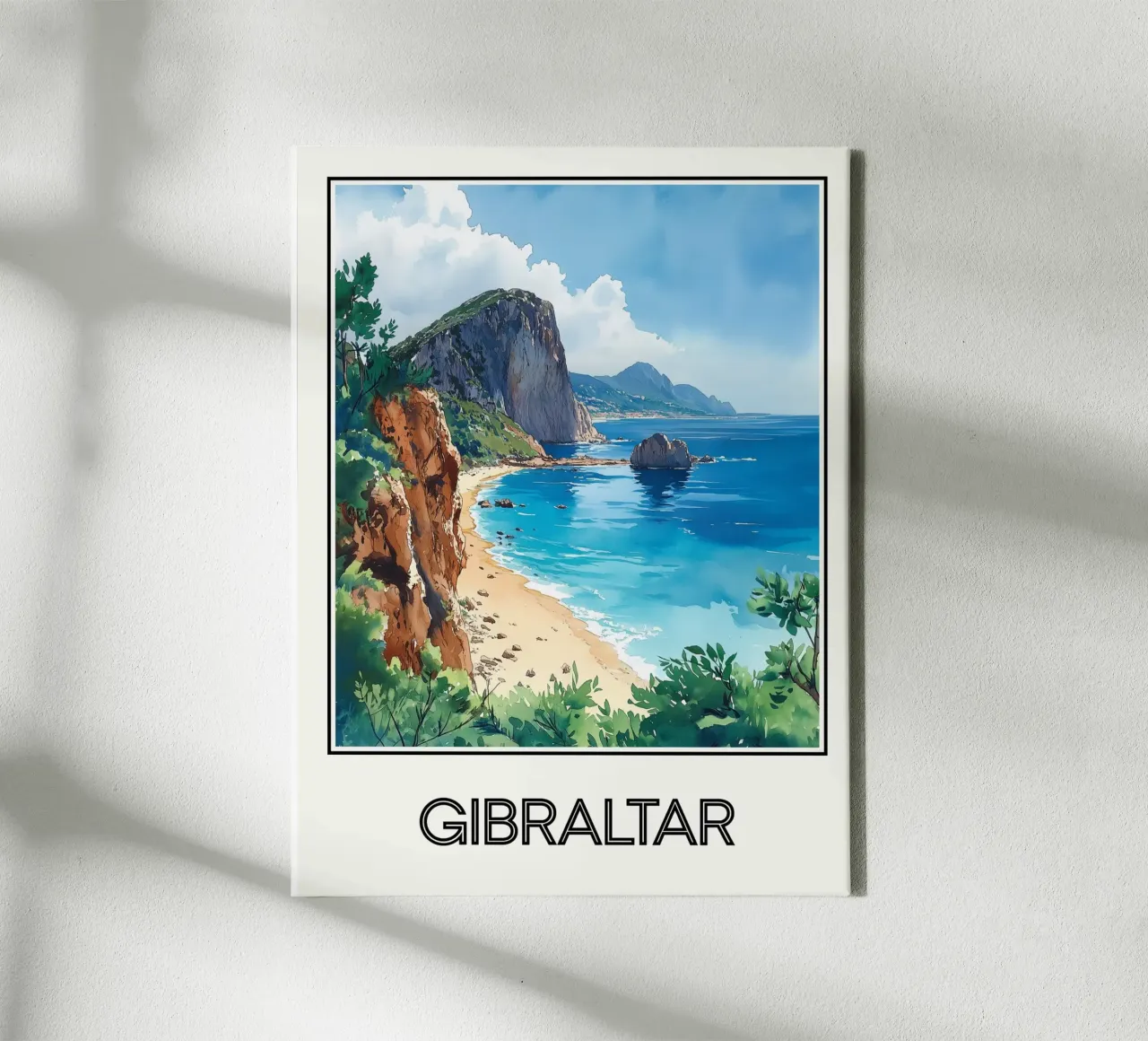 Gibilterra tela con Cornice a cassetta da Frame the World