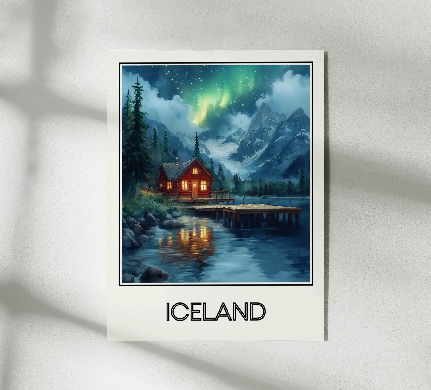 Affiche Islande Acryl-Glas von Frame the World