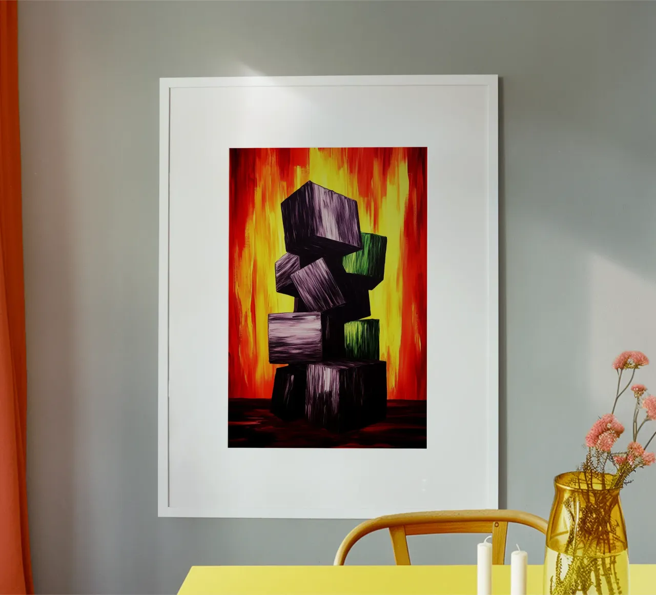 Torres de cambio en el fuego de la transformación hahnemühle de melipo-art
