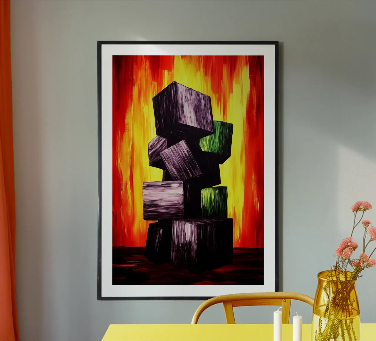 Torres de cambio en el fuego de la transformación hahnemühle de melipo-art