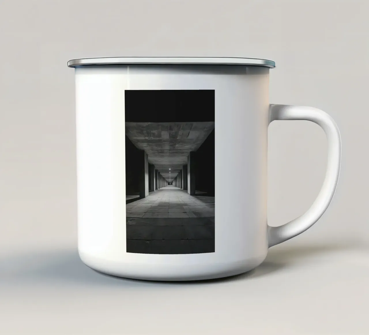 Palermo - Infinite Perspective: The Minimalist Escape enamel mug by By Night
