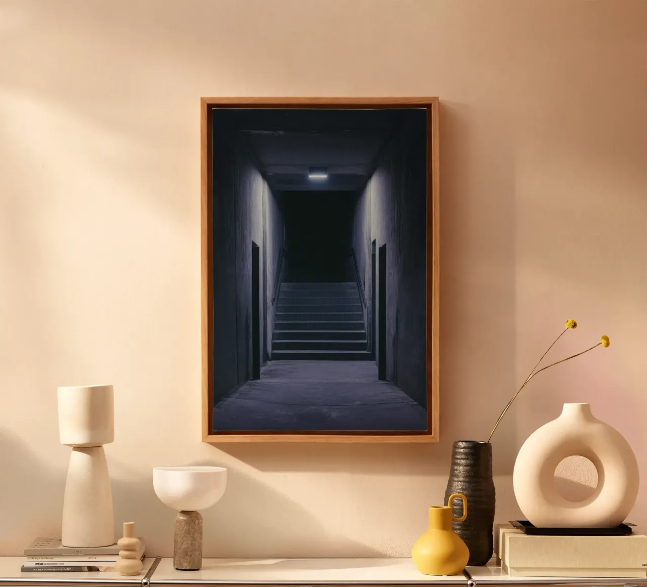 Palermo - Nocturnal Mystery: The Call of the Unknown canvas with Floater frame by By Night