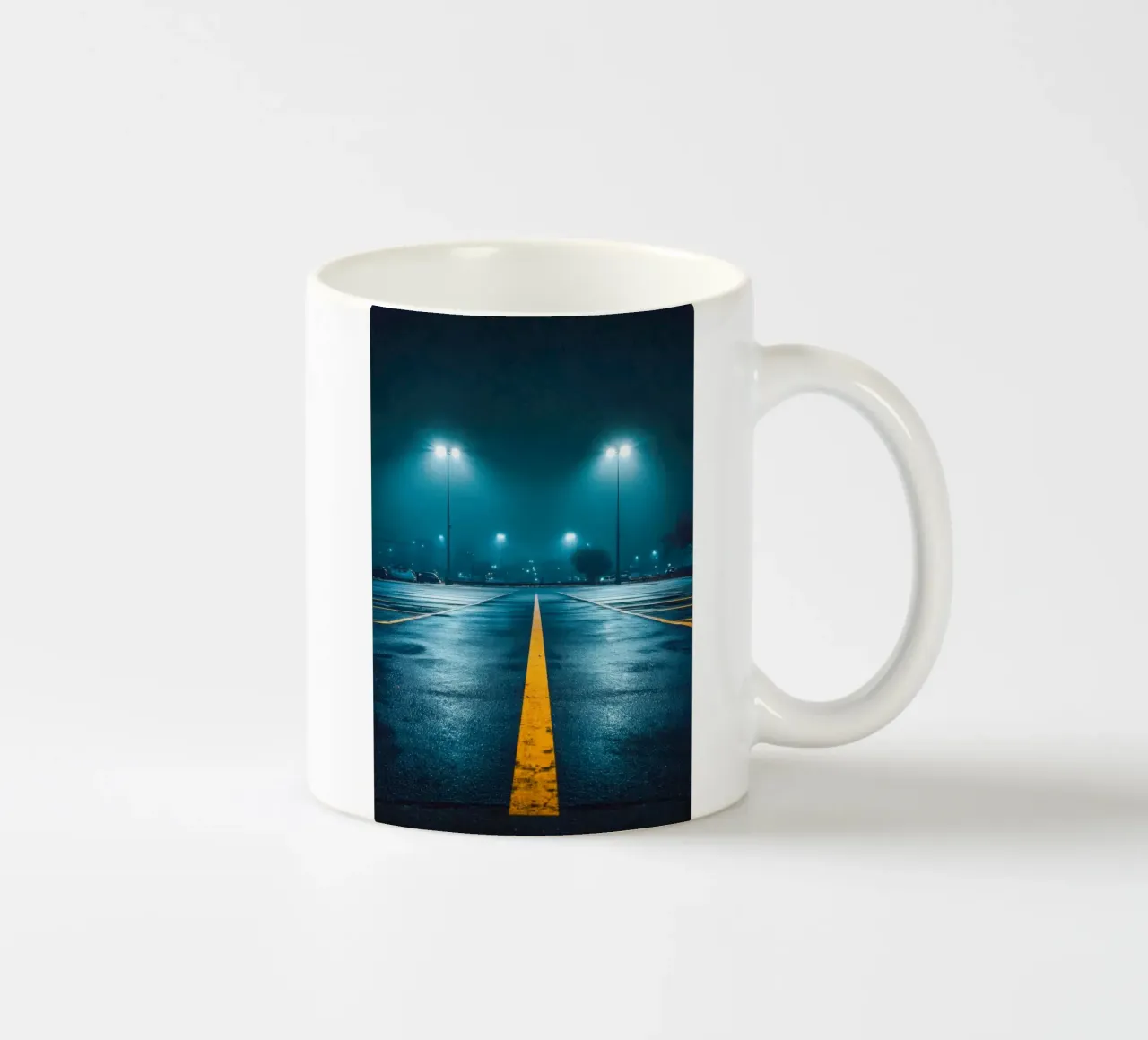 Palermo - Linee urbane: Notte sull'asfalto tazza in ceramica da By Night