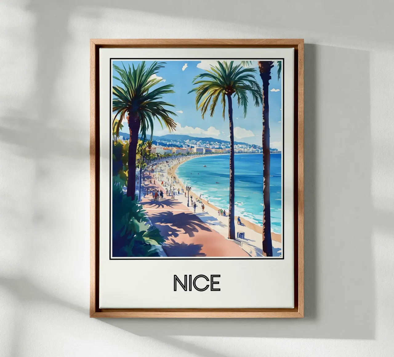 Affiche Nice tela con Cornice a cassetta da Frame the World