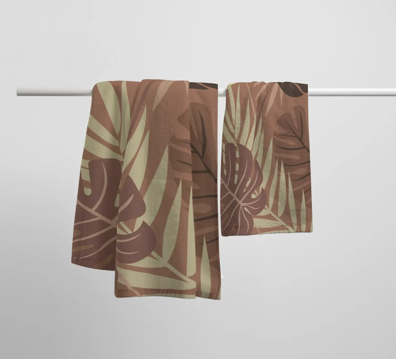 Piante Mocha Mousse | Pantone 2025 asciugamano da bagno da Ana Paniagua Design