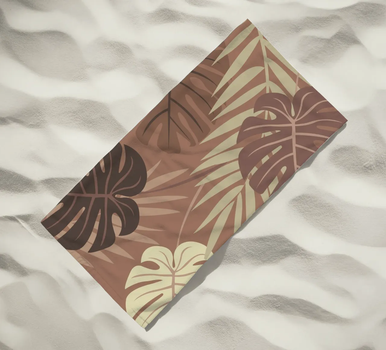 Piante Mocha Mousse | Pantone 2025 telo mare da Ana Paniagua Design
