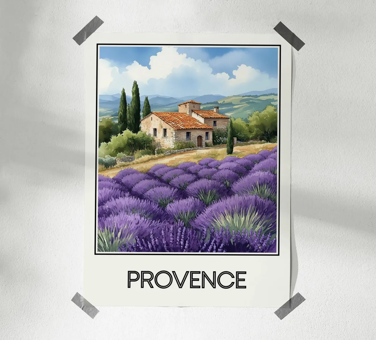 Affiche Provence France hahnemühle de Frame the World