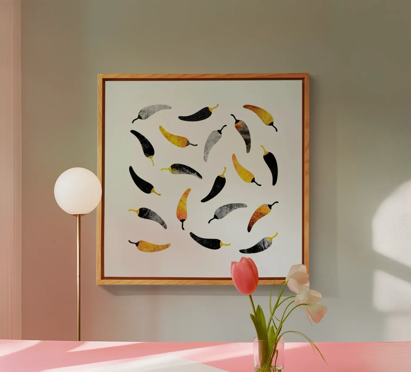 Chilli Peppers Acryl-Glas von Elisabeth Fredriksson