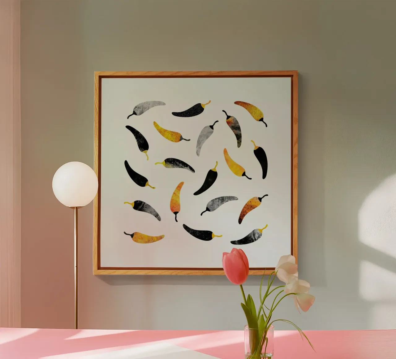 Chilli Peppers plexiglass da Elisabeth Fredriksson