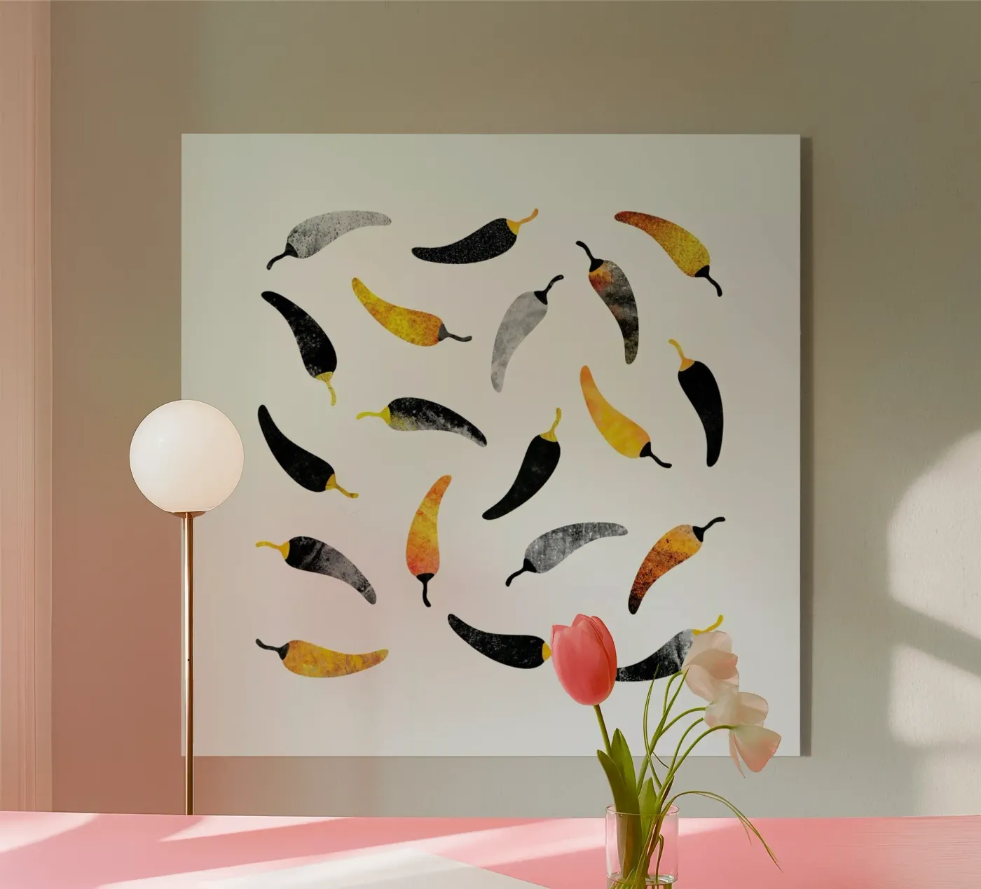 Chilli Peppers Acryl-Glas von Elisabeth Fredriksson