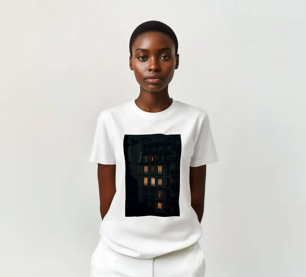 Silhouettes and lights: Paris at twilight t-shirt by By Night
