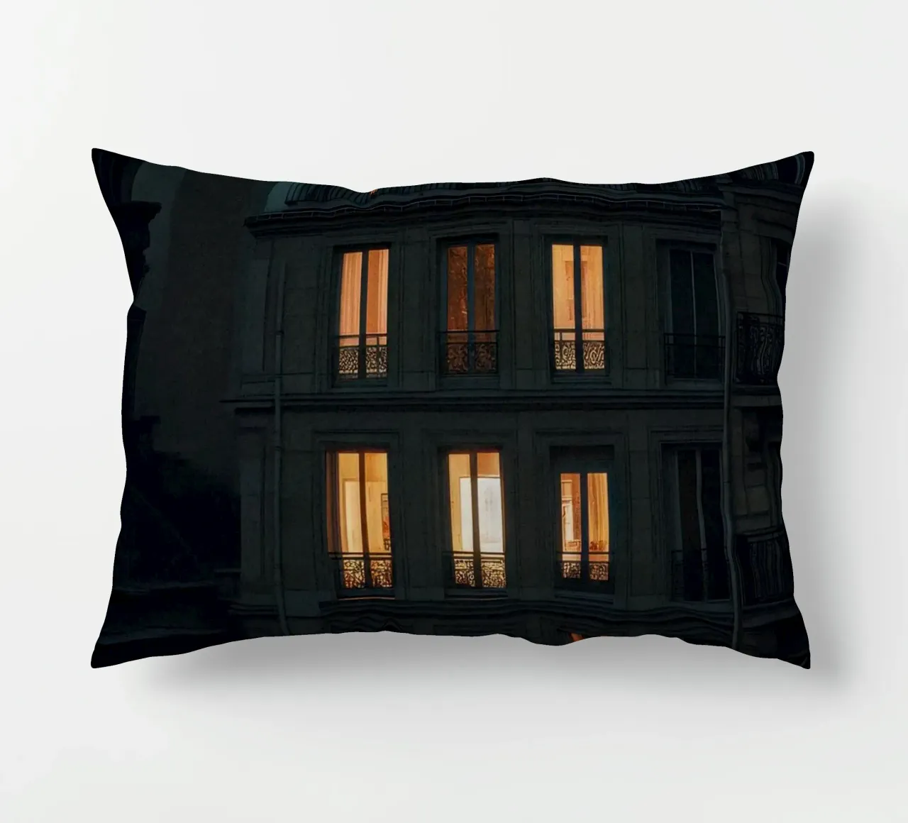Silhouette e luci: Parigi al crepuscolo cuscino da By Night