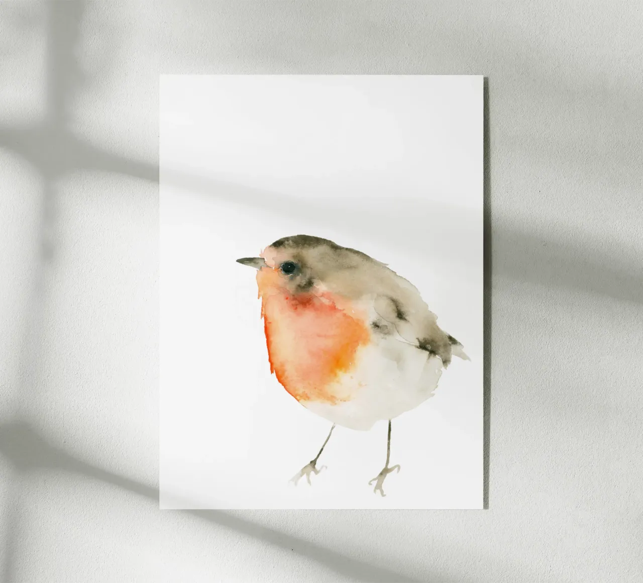 Rotkehlchen plexiglass da Catherina Turk Aquarelle