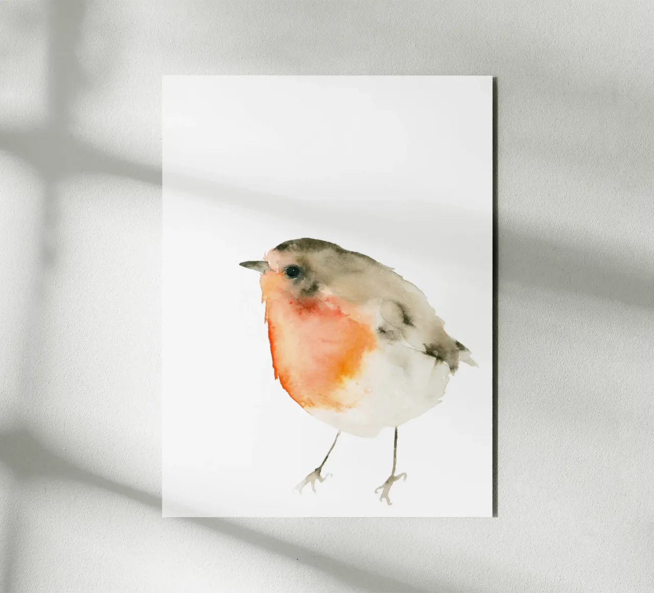 Rotkehlchen alluminio dibond da Catherina Turk Aquarelle