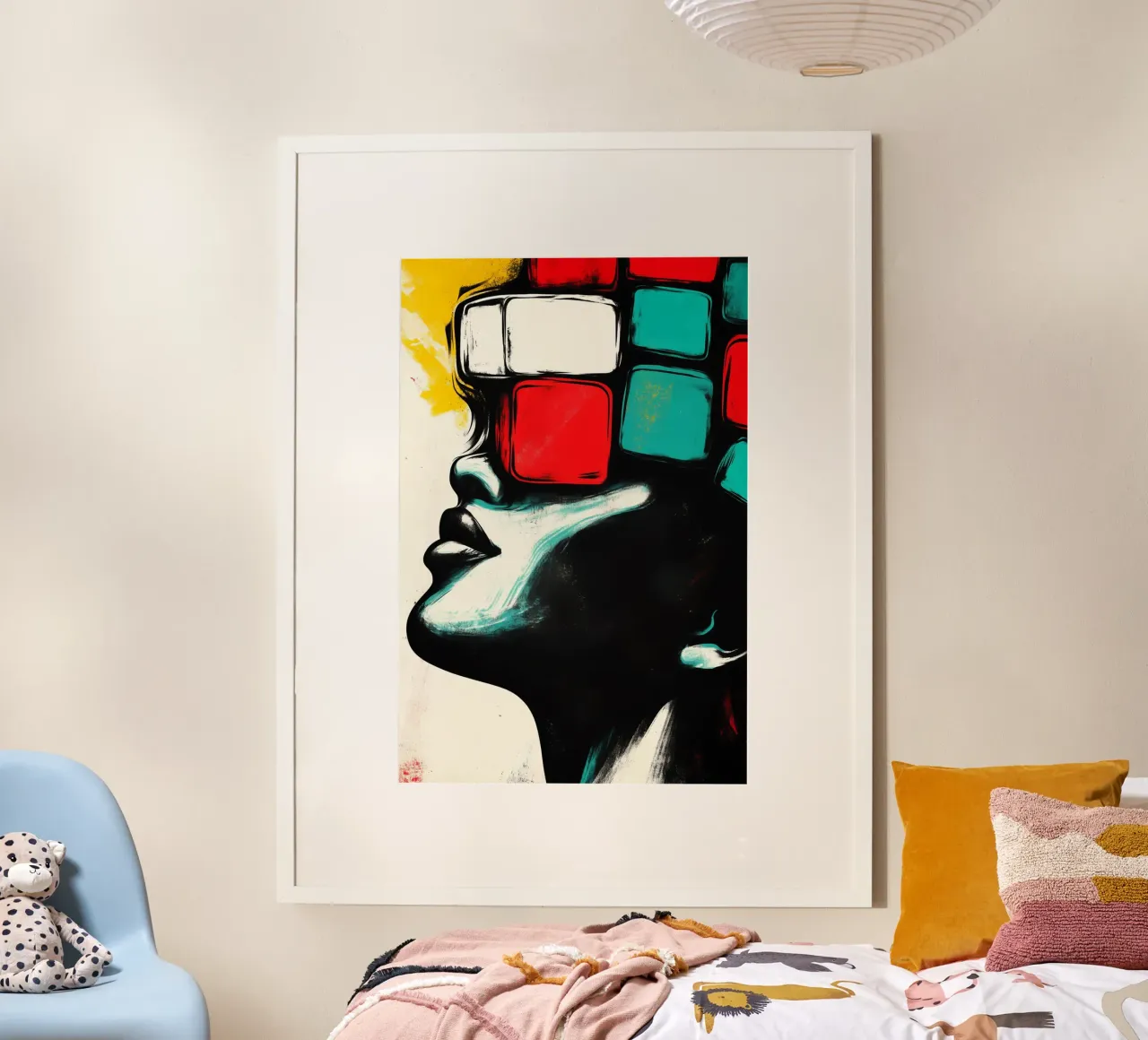 Visioni bloccate tra realtà e sogno poster con telaio in legno da melipo-art