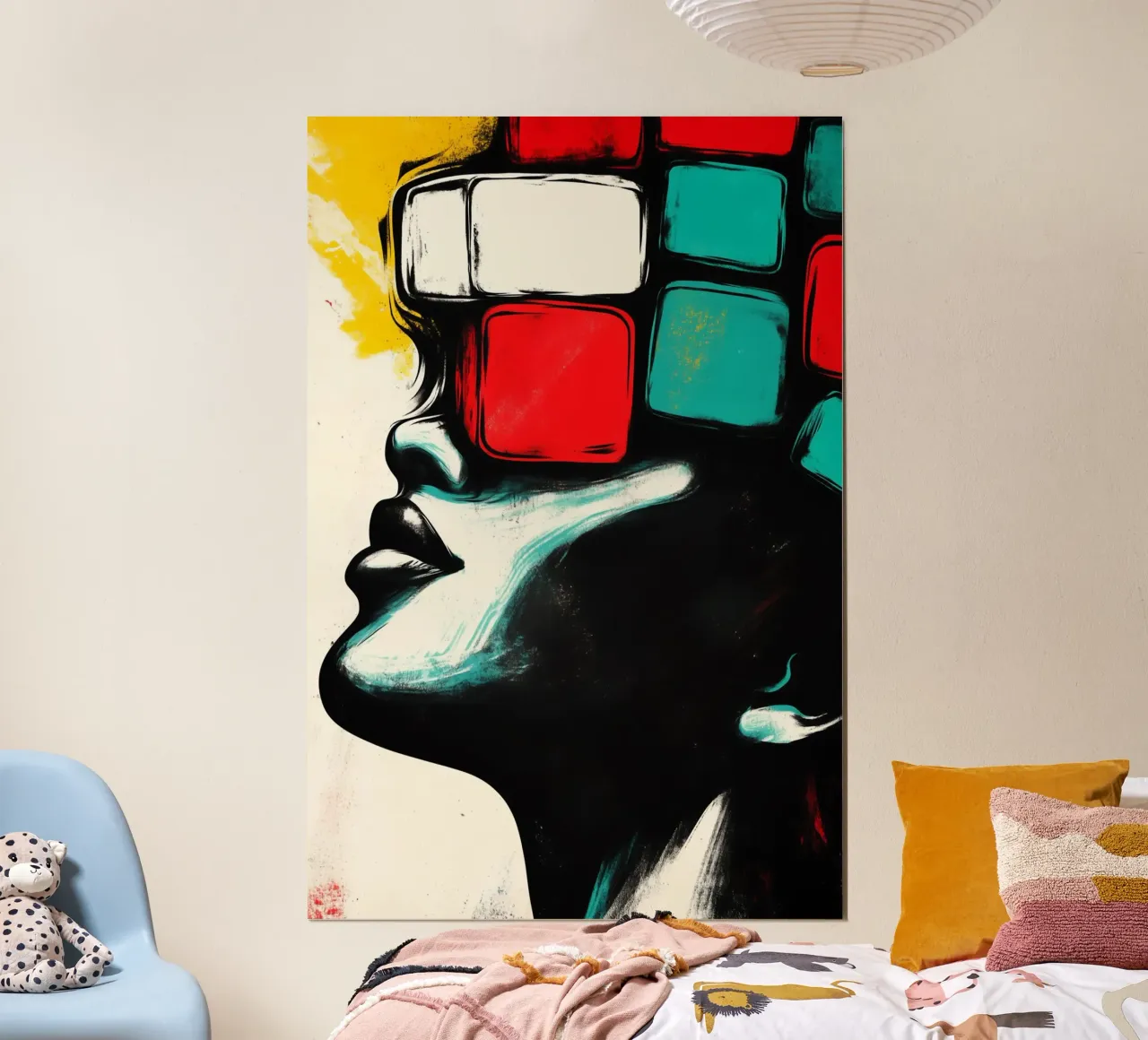 Visioni bloccate tra realtà e sogno poster con telaio in legno da melipo-art