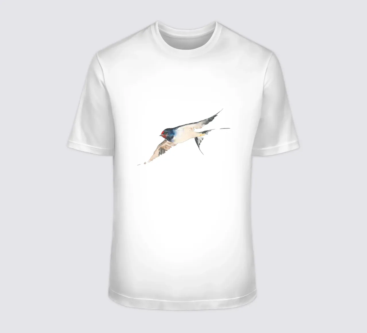 Schwalbe T-Shirt von Catherina Turk Aquarelle