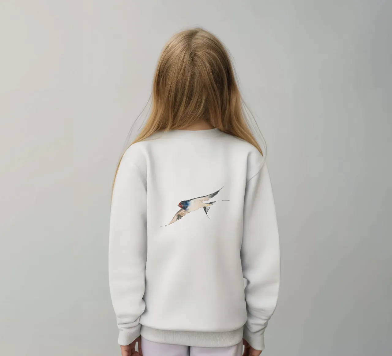 Swallow kids sweatshirt by Catherina Turk Aquarelle