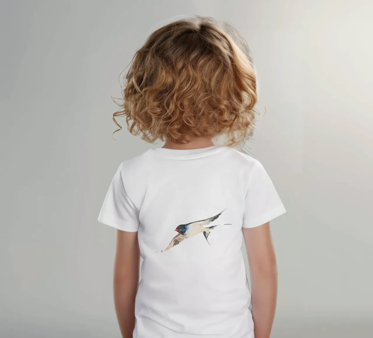 Swallow kids t-shirt by Catherina Turk Aquarelle