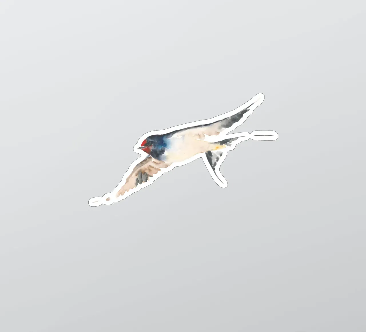 Swallow sticker by Catherina Turk Aquarelle