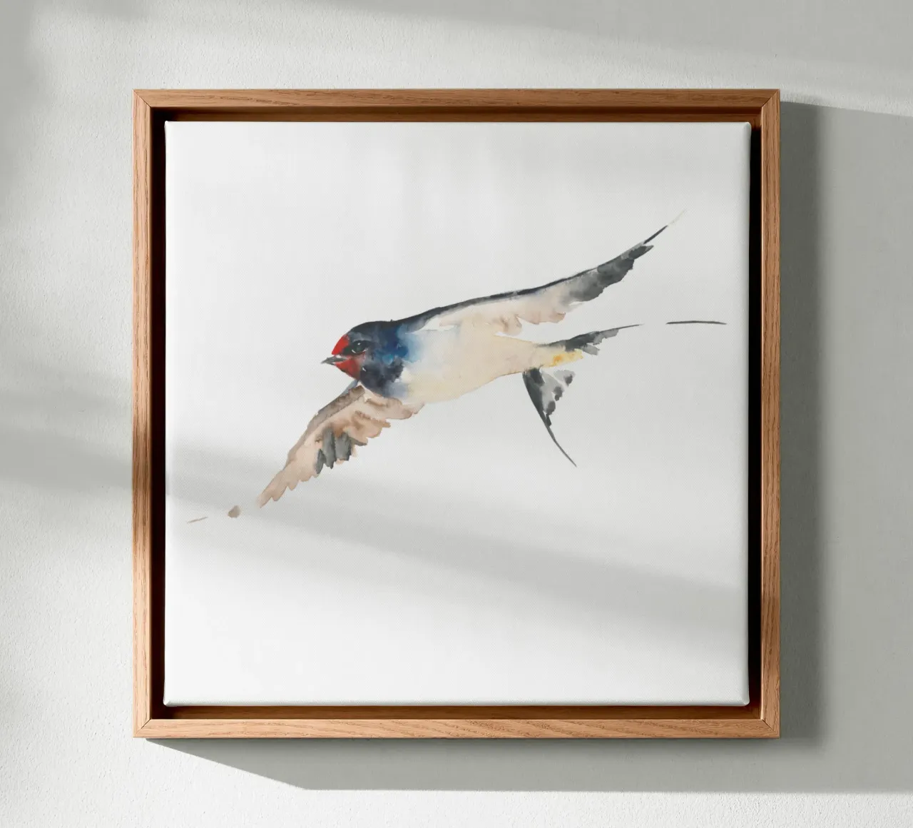 Swallow canvas by Catherina Turk Aquarelle