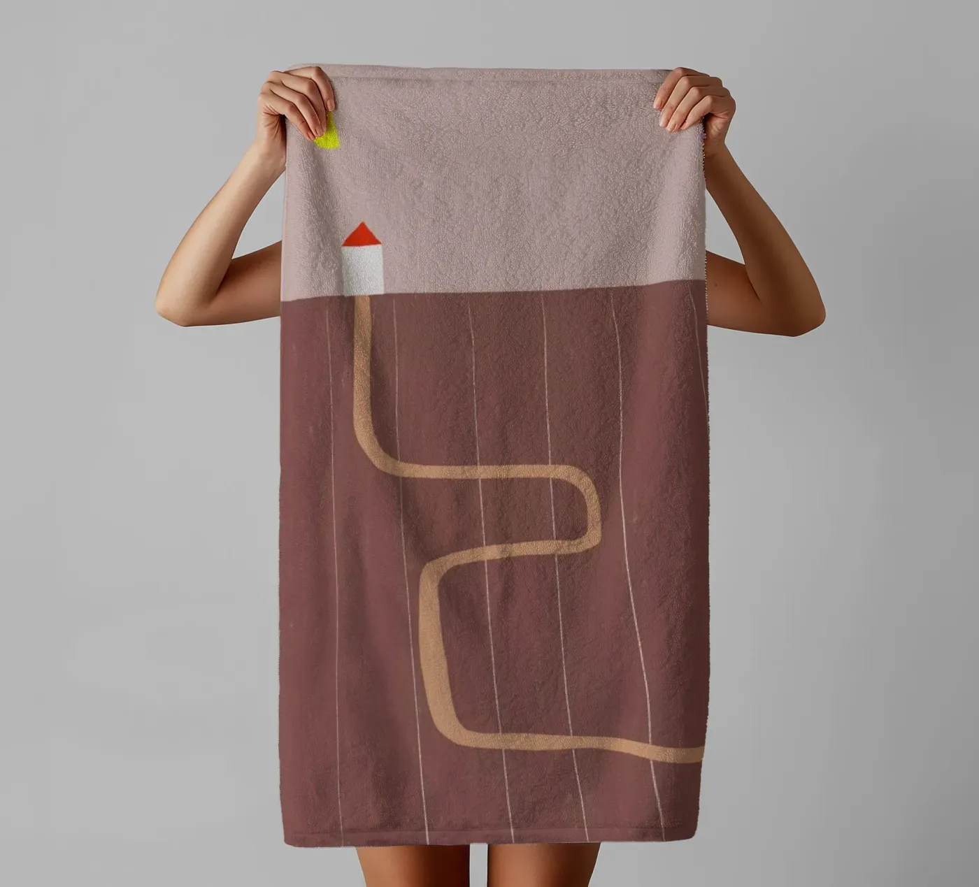 Taking A Bath towel by Anika Merten