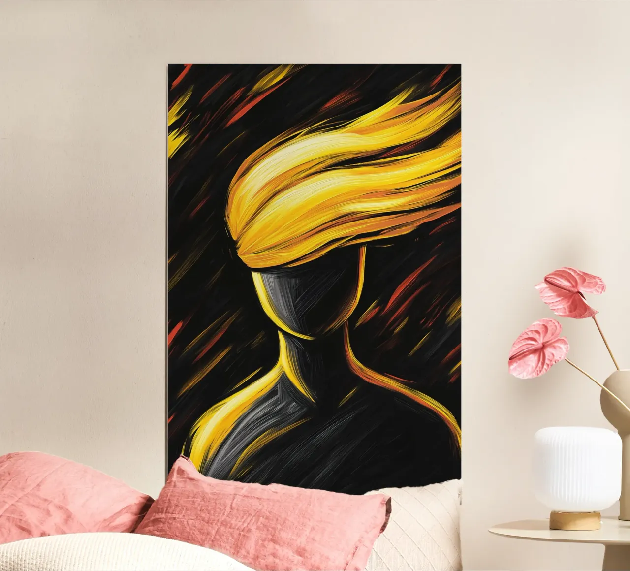 Tempête de pensées dans la fluidité de l'ombre et de la lumière poster de melipo-art