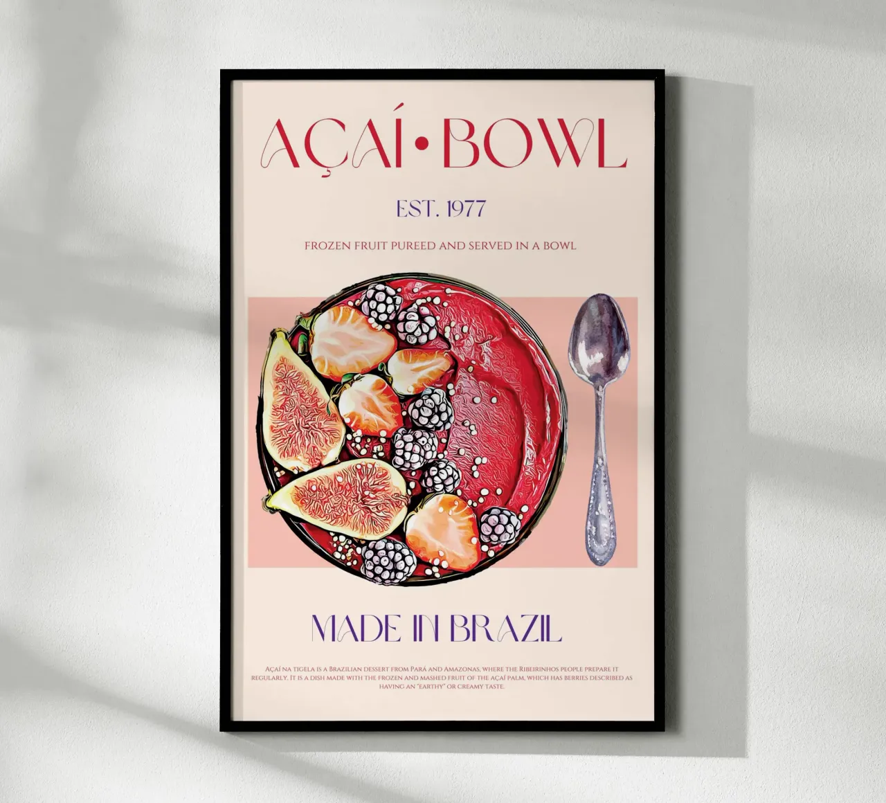 Acai Bowl Print poster by KOKRPrints