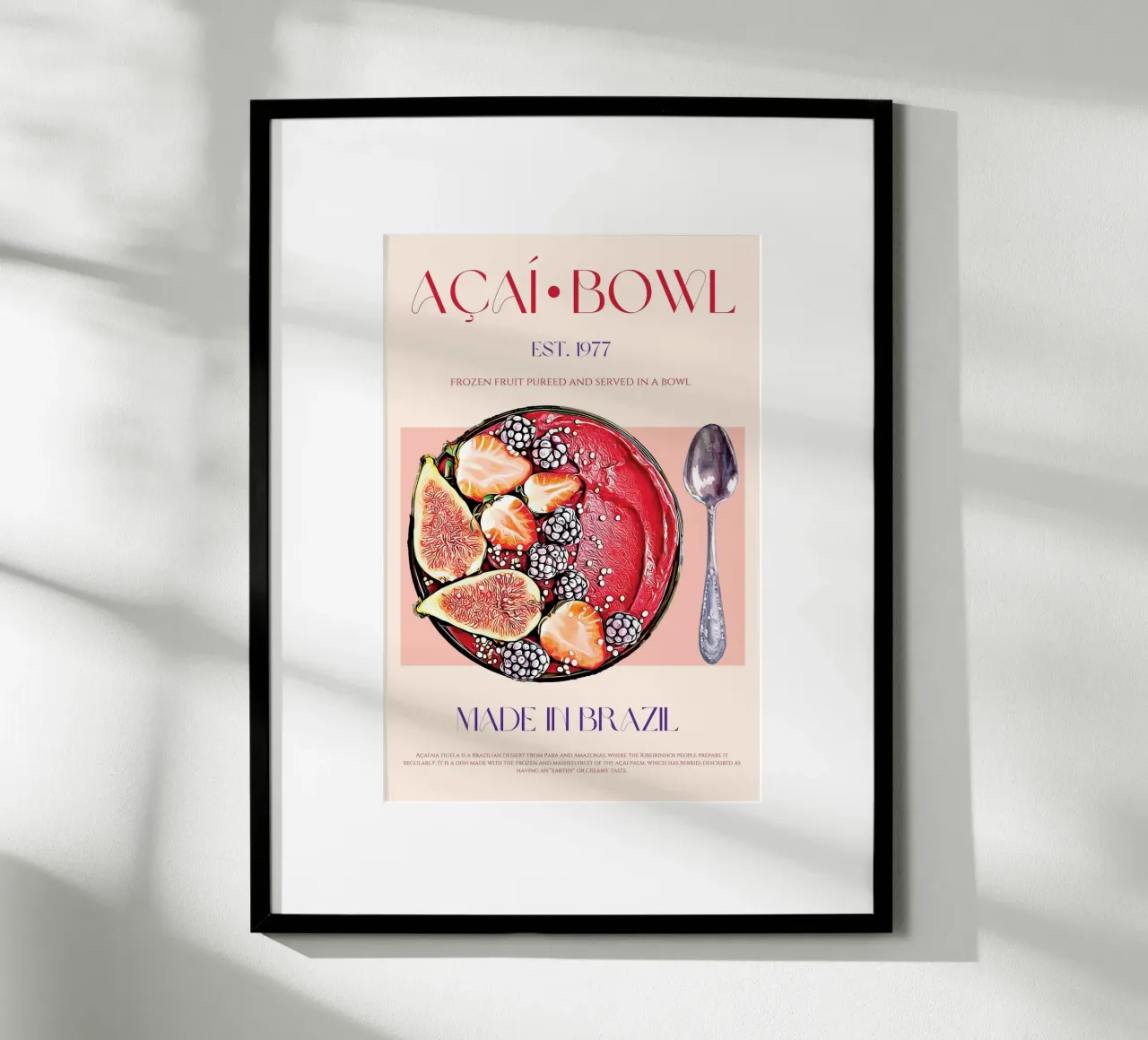 Acai Bowl Print poster by KOKRPrints