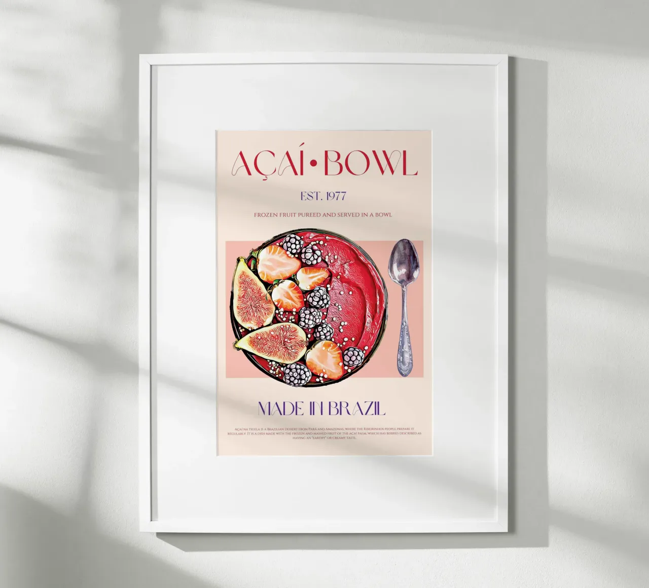 Acai Bowl Print poster by KOKRPrints