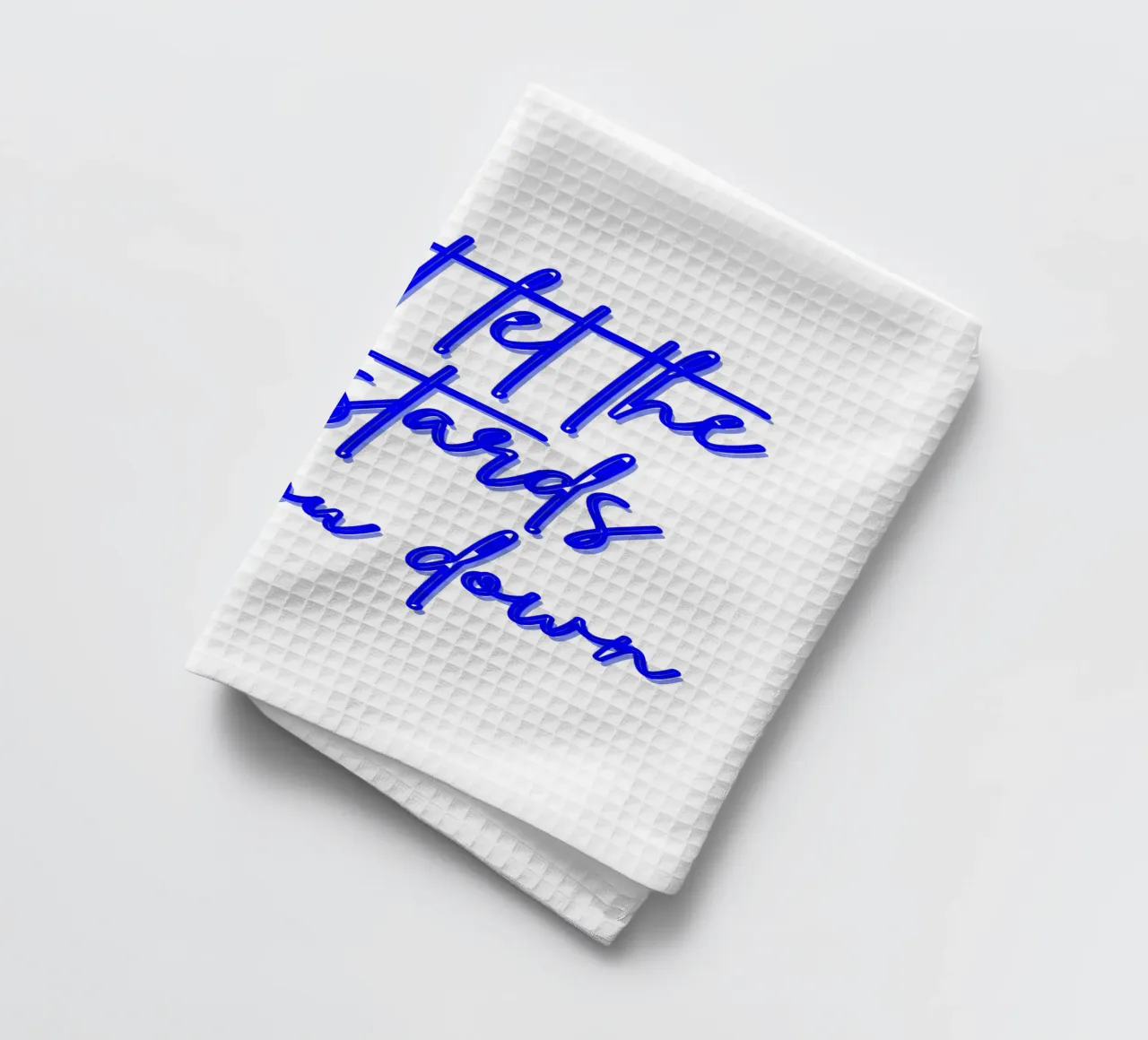 'Don't Let The Bastards Get You Down' - Blue Text canovaccio da cucina da FABOArt