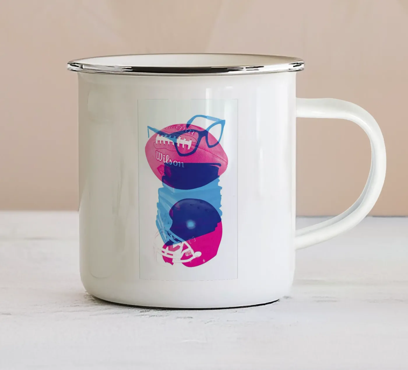 Nerd enamel mug by Chris Wharton