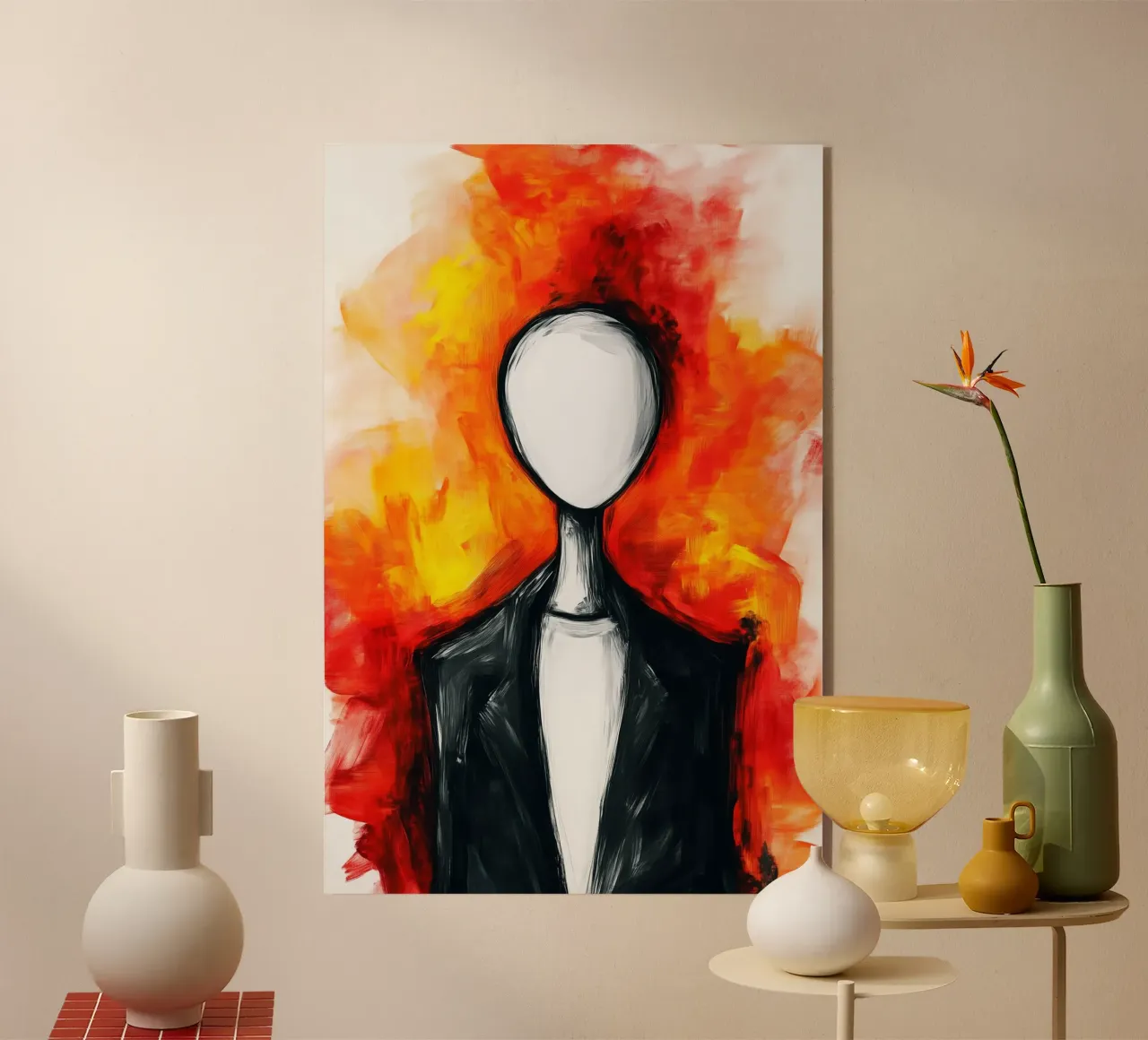Il volto del vuoto in una fiamma ardente plexiglass da melipo-art