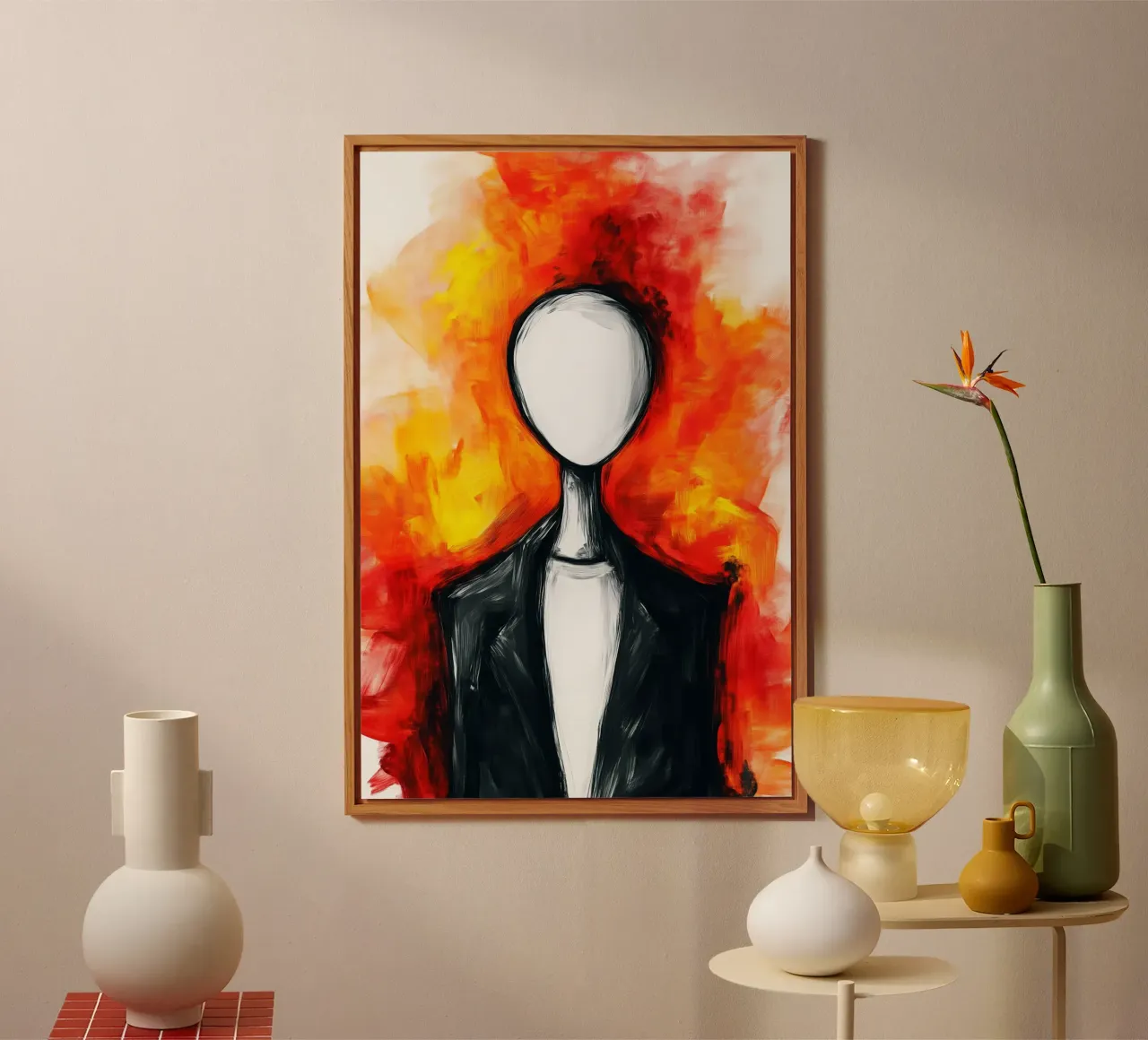 Il volto del vuoto in una fiamma ardente alluminio dibond da melipo-art