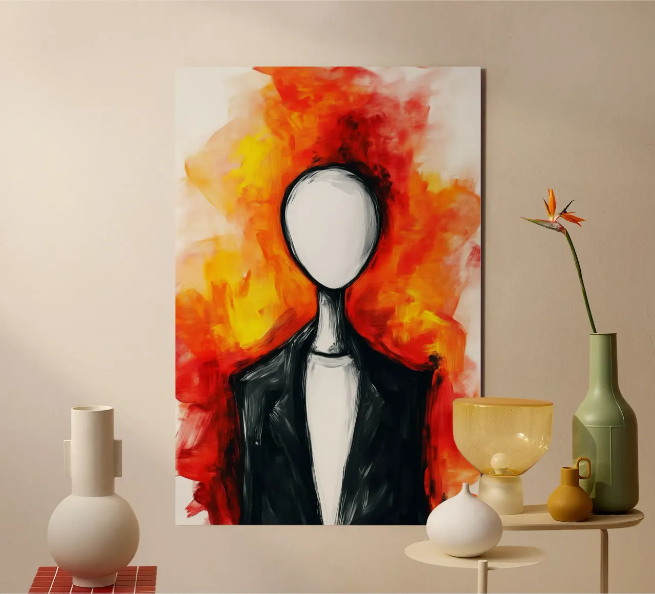 Il volto del vuoto in una fiamma ardente alluminio dibond da melipo-art