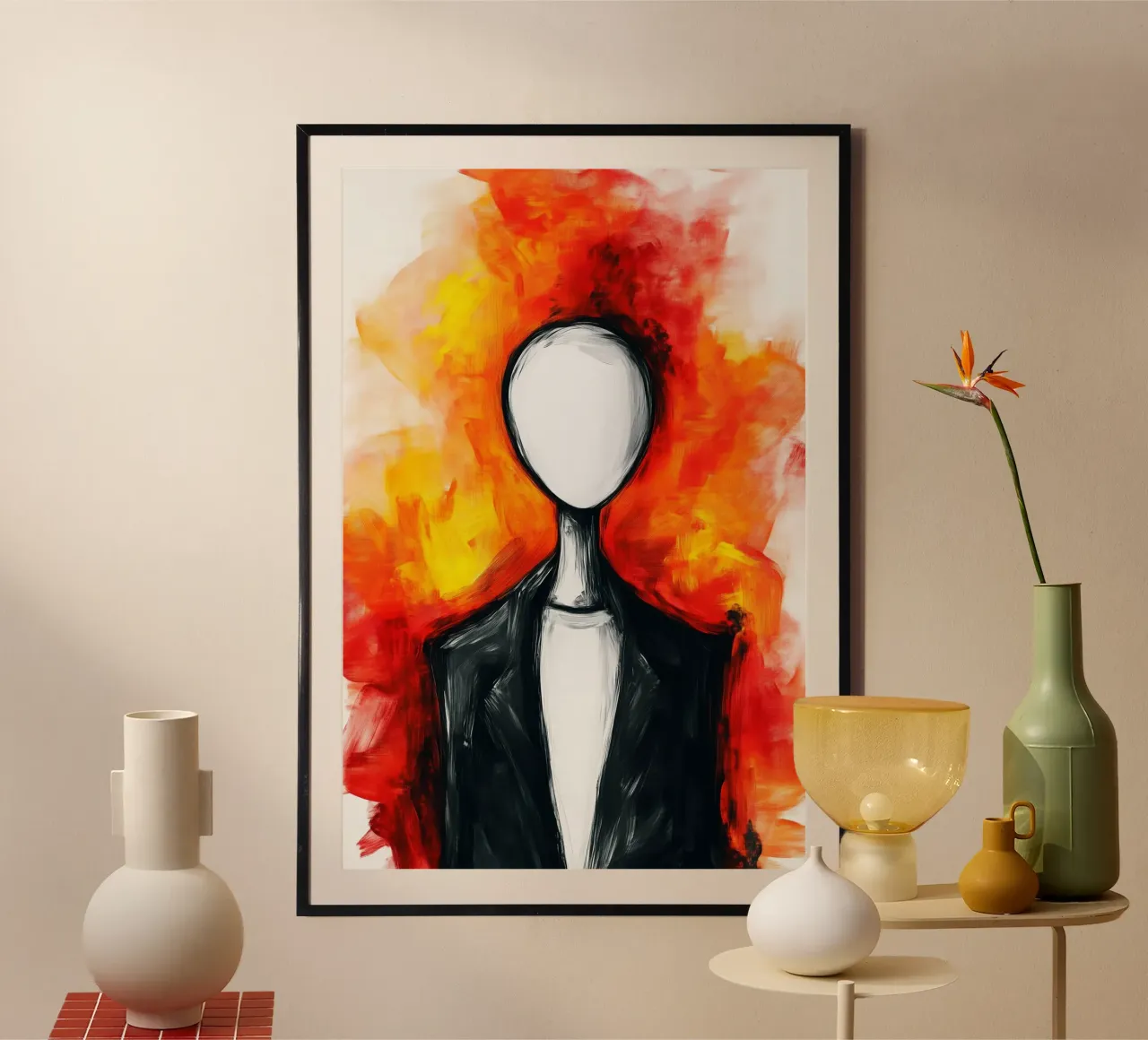 The face of emptiness in a burning flame hahnemühle by melipo-art