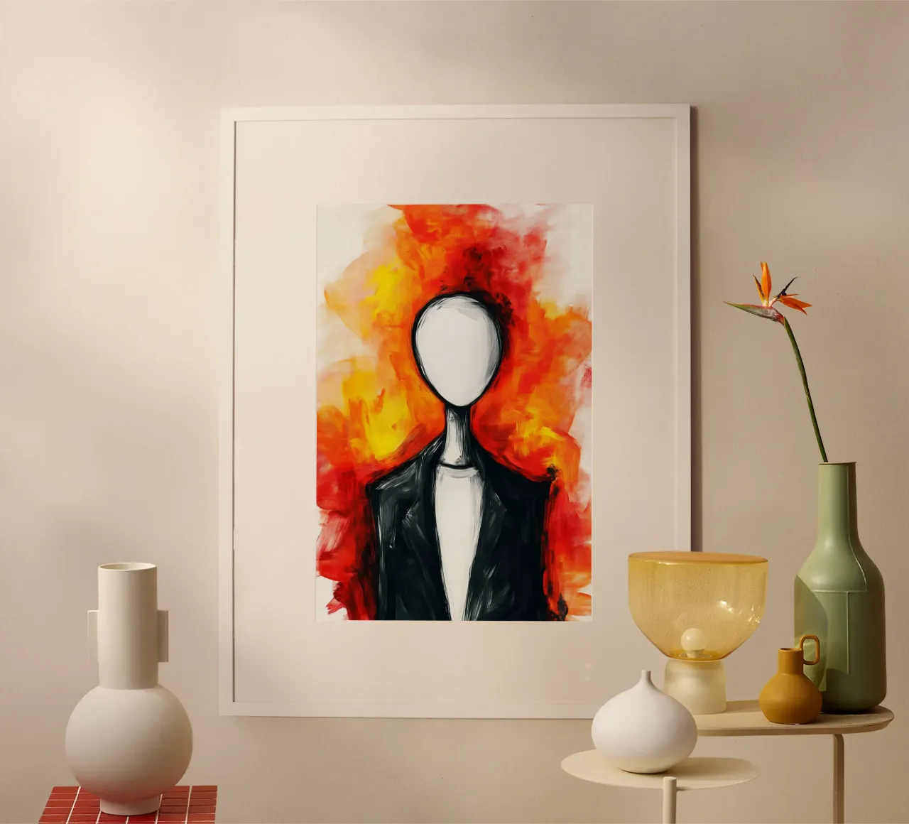 The face of emptiness in a burning flame hahnemühle by melipo-art
