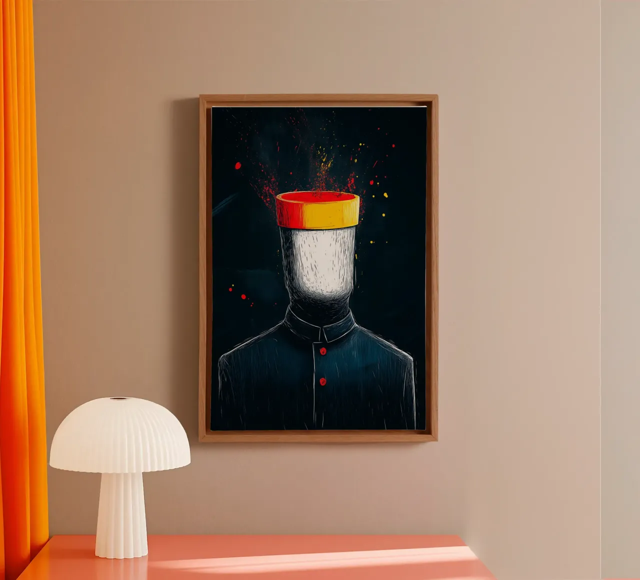 Empty thoughts canvas with Floater frame by melipo-art