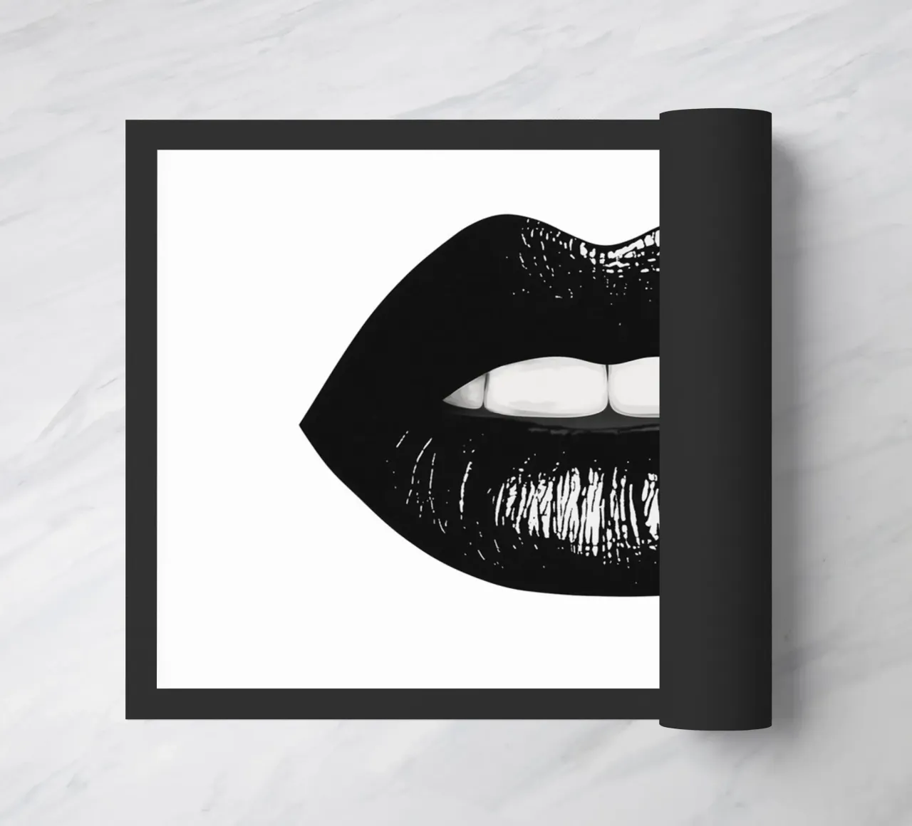 Labbra nere zerbino da Carinaprint