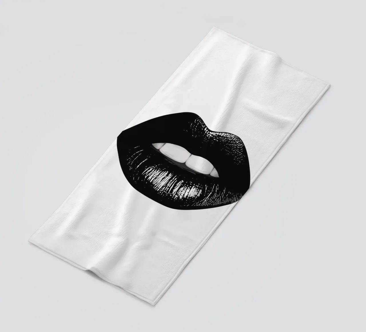 Labbra nere telo mare da Carinaprint