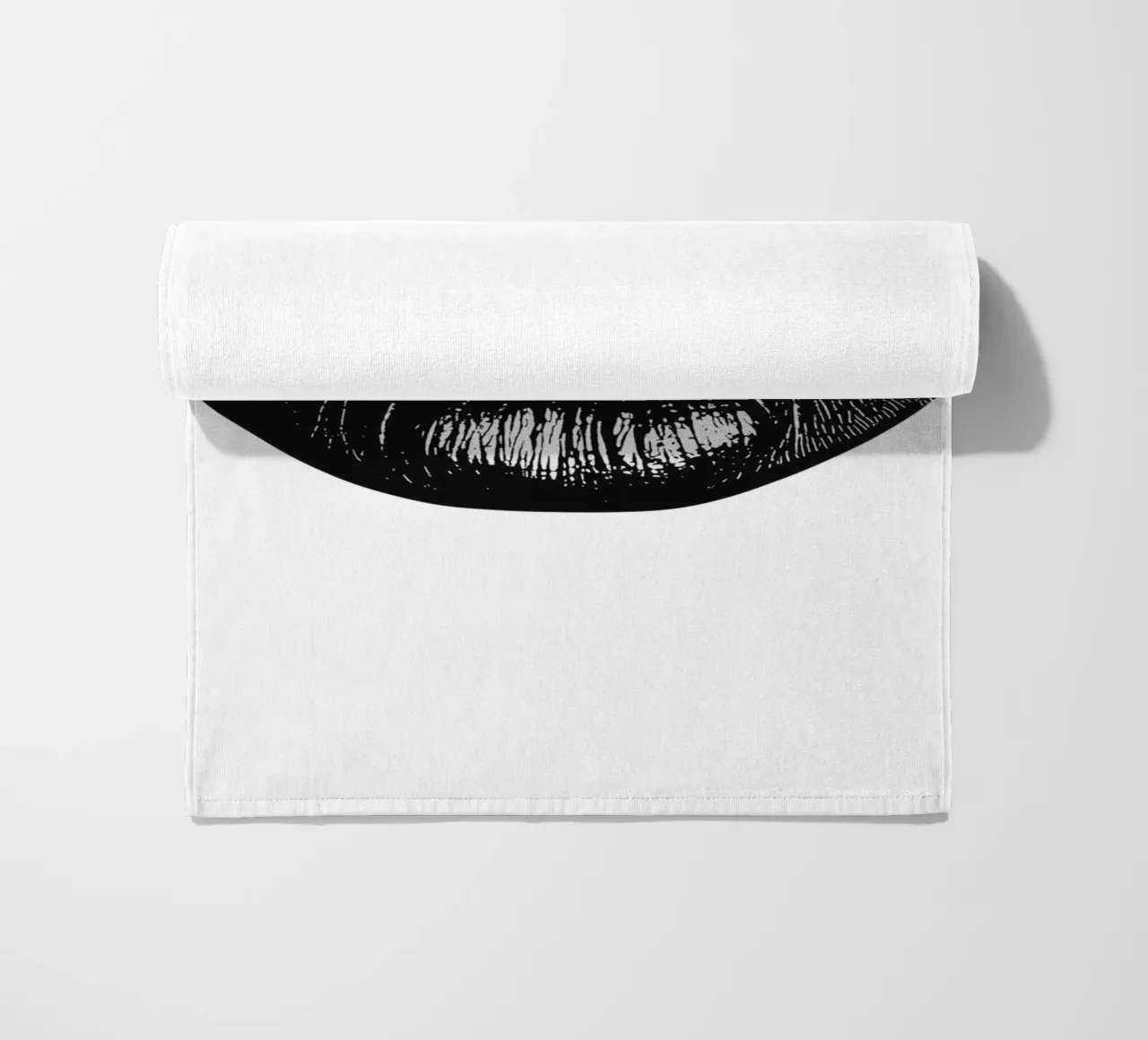 Labbra nere telo mare da Carinaprint