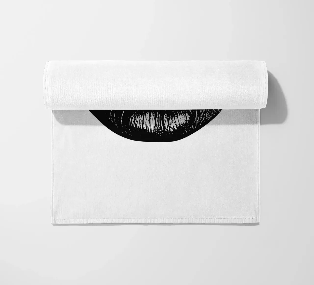 Labbra nere telo mare da Carinaprint